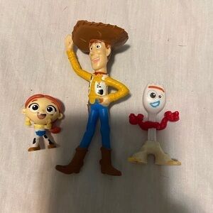 Disney Pixar Toy Story Sherif Woody, Forky,  Jessie Figures  GUC